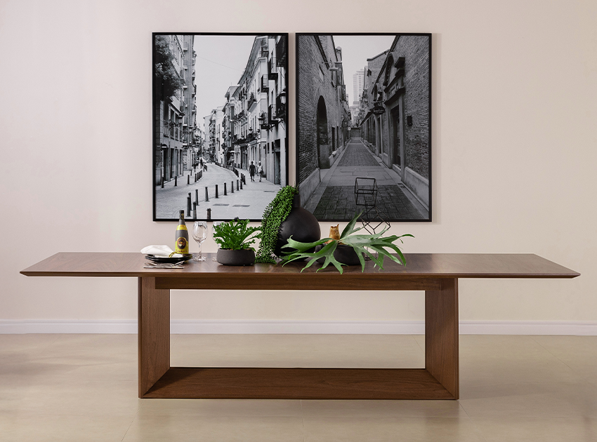 mesa de jantar arista ambientada