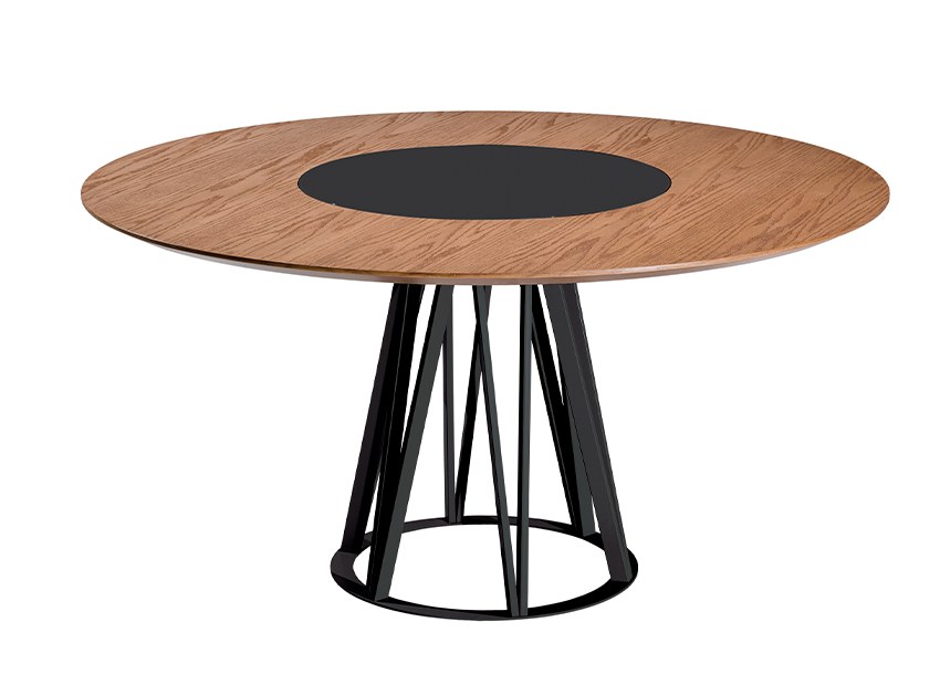 mesa de jantar matrix com tampo giratório