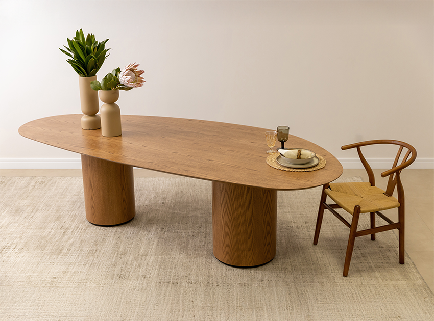 mesa de jantar santorini ambientada